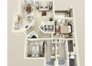 2 beds, 2 baths, 1,163 sqft, $1,605