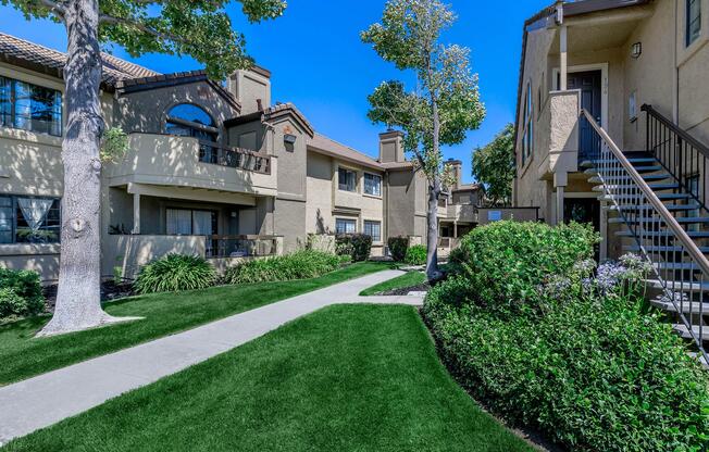 a large lawn in front of a house