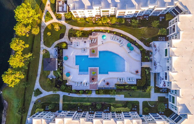Aerial View Of Pool at Linden on the GreeneWay, Orlando, 32824