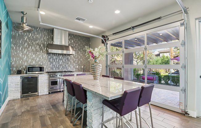 Gourmet Kitchen Clubhouse and View