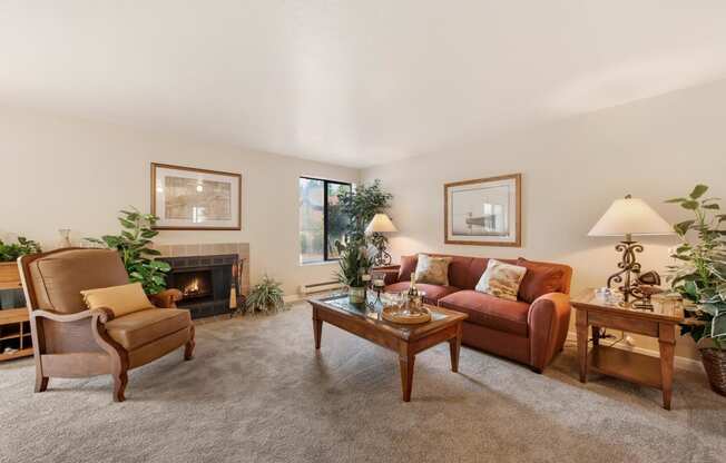 Spacious Living Room at Belfair WA Apartments