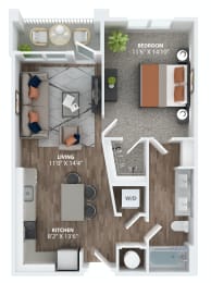 1 bed, 1 bath, 742 sqft, $1,758