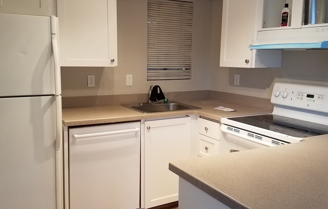 Ready for move in! Top Floor Condo with Fireplace-Vaulted Ceilings-W/S/T and Parking included in rent
