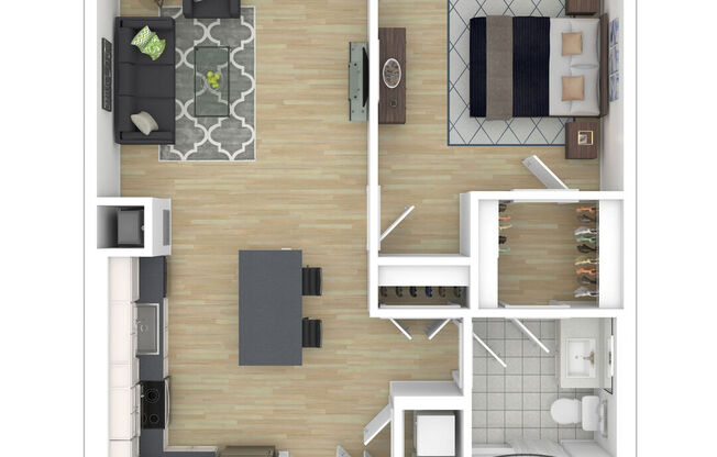 1 bed, 1 bath, 650 sqft, $2,495