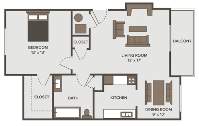 1 bed, 1 bath, 700 sqft, $1,104