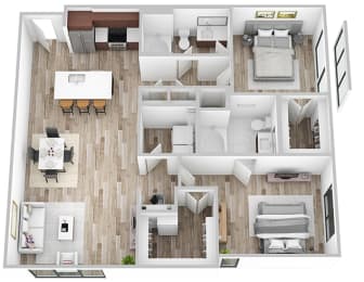 2 beds, 2 baths, 1,183 sqft, $1,919