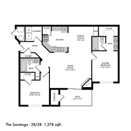 2 beds, 2 baths, 1,378 sqft, $1,895