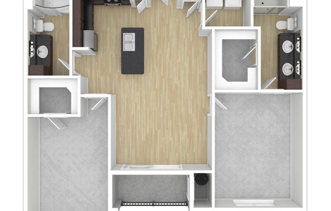 2 beds, 2 baths, 1,168 sqft, $2,135