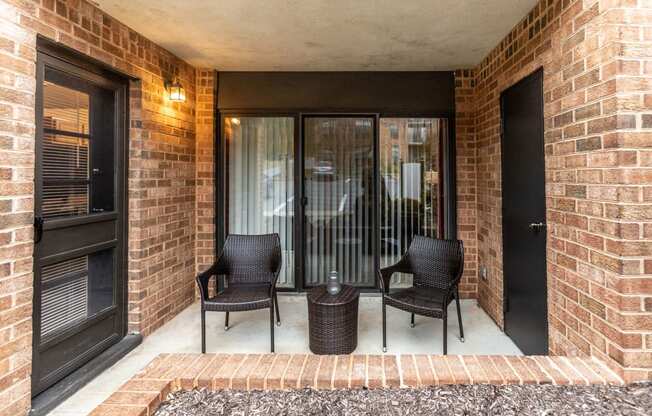 Private balcony or patio at Ivy Hall Apartments in Towson Maryland