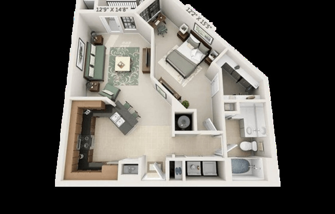 1 bed, 1 bath, 786 sqft, $1,349