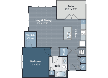 1 bed, 1 bath, 749 sqft, $1,526