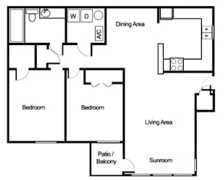 2 beds, 1 bath, 950 sqft, $1,415
