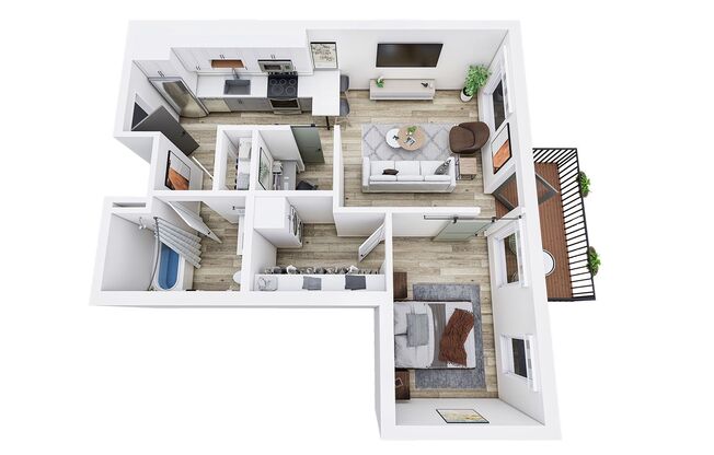 1 bed, 1 bath, 672 sqft, $1,675, Unit 204