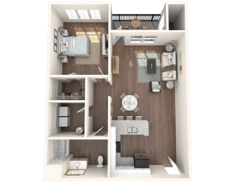 1 bed, 1 bath, 946 sqft, $1,379