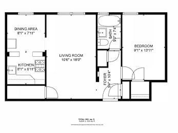 1 bed, 1 bath, 600 sqft, $925