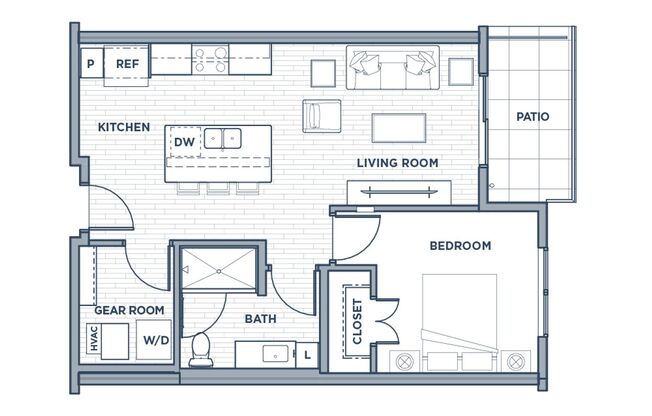 1 bed, 1 bath, 688 sqft, $1,550, Unit 1226