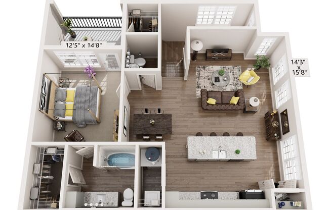 1 bed, 1.5 baths, 1,032 sqft, $2,010, Unit 10201