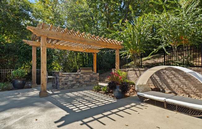 Pool Grilling Area  located at Rise at Signal Mountain in Chattanooga, TN 37405
