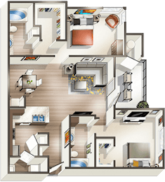 2 beds, 2 baths, 1,125 sqft, $1,518