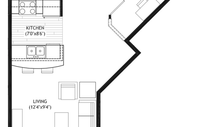 1 bed, 1 bath, 623 sqft, $2,350, Unit 905