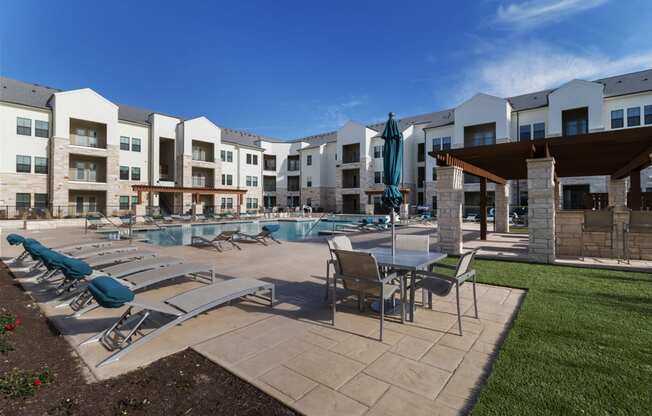 Poolside Relaxing Area at McCarty Commons, Texas, 78666