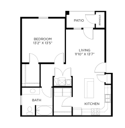 1 bed, 1 bath, 812 sqft, $1,299