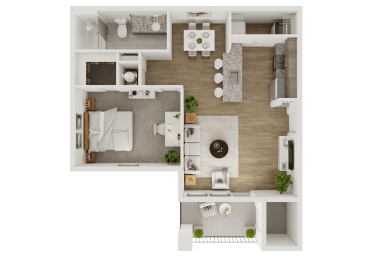 1 bed, 1 bath, 847 sqft, $1,651