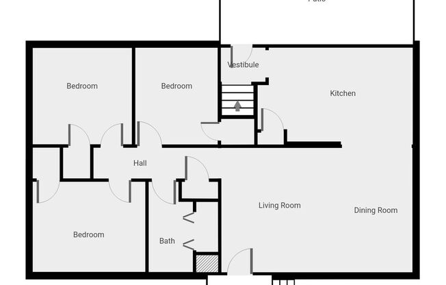 3 beds, 2 baths, 960 sqft, $1,090, Unit 824