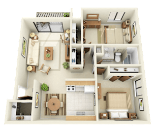2 beds, 1 bath, 900 sqft, $1,510