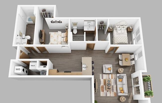 2 beds, 2 baths, 1,034 sqft, $1,925, Unit 515