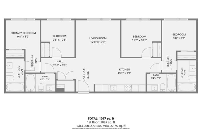 4 beds, 4 baths, 1,094 sqft, $2,900, Unit 506