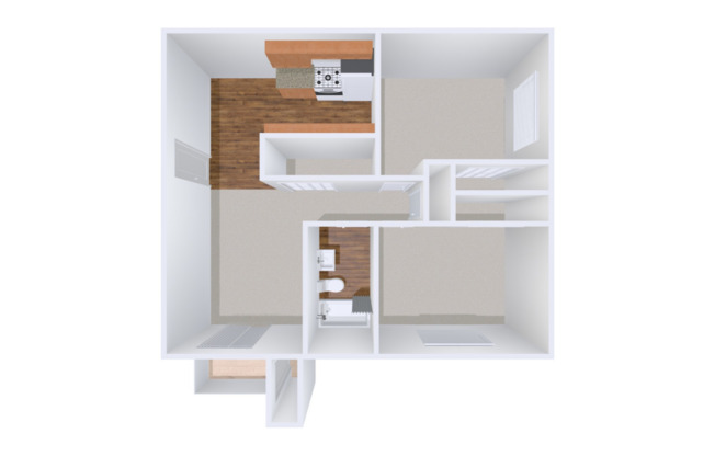 2 beds, 1 bath, 750 sqft, $1,355