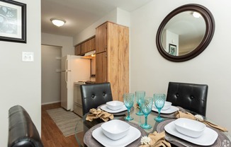 Furnished dining room