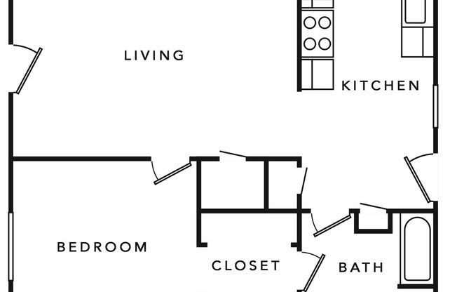 1 bed, 1 bath, 800 sqft, $1,200