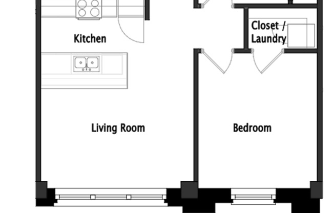 1 bed, 1 bath, 730 sqft, $1,808, Unit 100-405