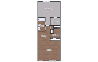1 bed, 1 bath, 554 sqft, $960