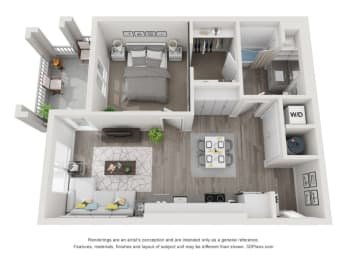 1 bed, 1 bath, 674 sqft, $1,859