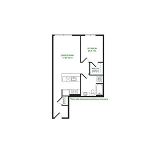 1 bed, 1 bath, 691 sqft, $2,347