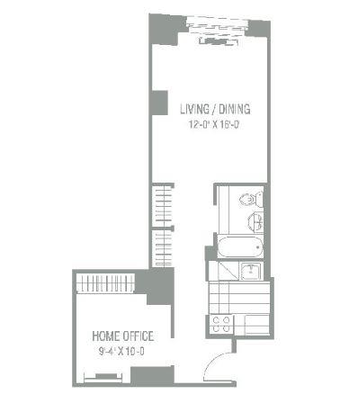 Studio, 1 bath, $4,095, Unit 2008