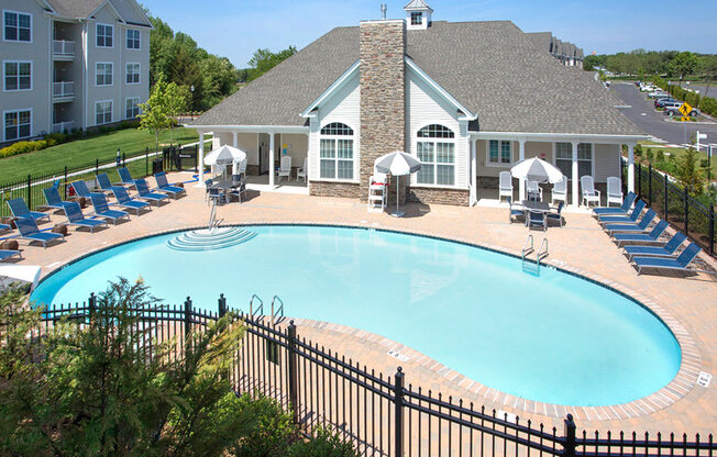 Aerial View Of Pool at The Waverly at Neptune, New Jersey