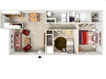 2 beds, 1 bath, 910 sqft, $1,475