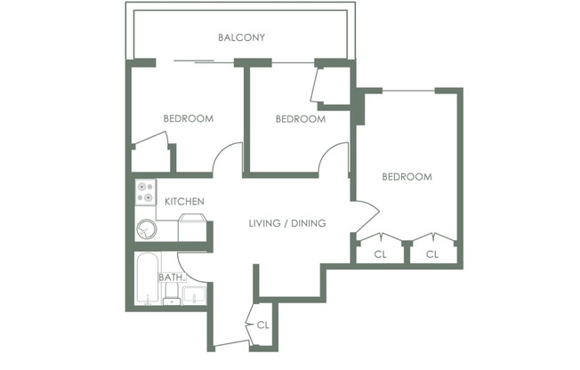 3 beds, 1 bath, $6,000, Unit 5A
