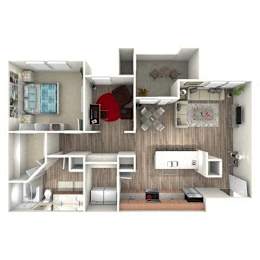 1 bed, 1 bath, 977 sqft, $1,529