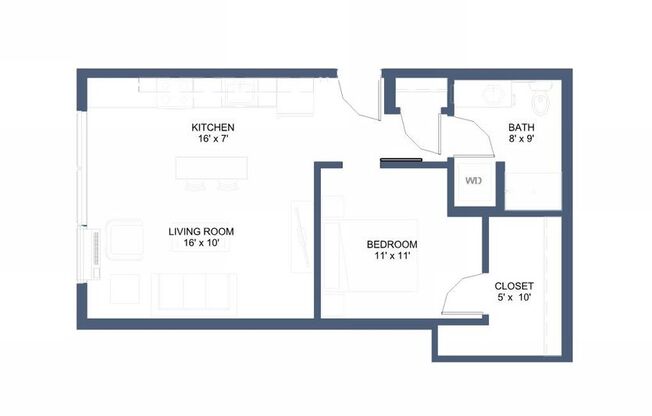 1 bed, 1 bath, 532 sqft, $1,399, Unit 600