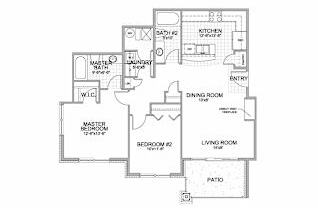 2 beds, 2 baths, 1,046 sqft, $1,650