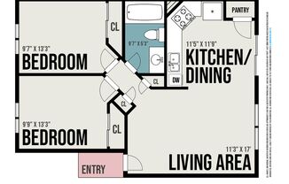 2 beds, 1 bath, 750 sqft, $1,245, Unit Wait List