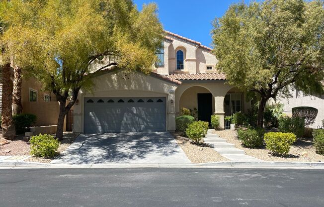 Pool!!! Spa!!! Summerlin!!! Gated!!! Park!! Mature lush landscape in back yard!! Synthetic Grass!! No Carpet.