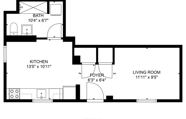 Studio, 1 bath, 382 sqft, $792, Unit B