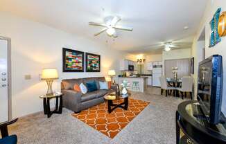 Living Room With Kitchen at Park at Forest Hill, Memphis, TN 38125