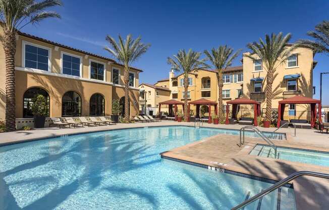 Picturesque Pool And Cabana Setting at Las Positas Apartments, Camarillo, CA, 93010